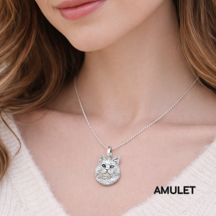 Custom Sterling Silver Charm, Pendant, or Amulet Necklace or Bracelet  – Handmade from Your Photo