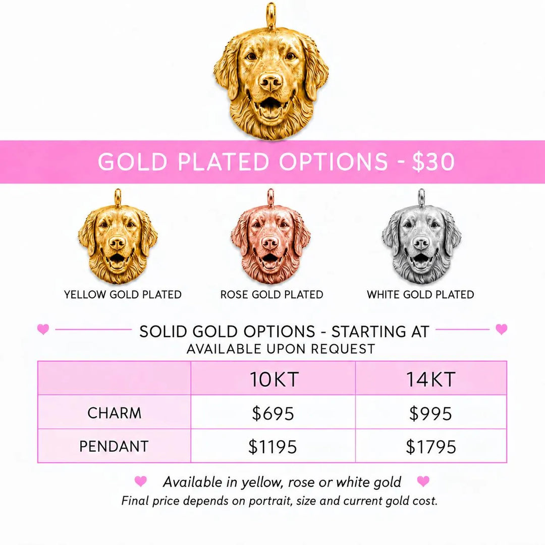 Custom Dog Sculptural Necklace from Your Photo