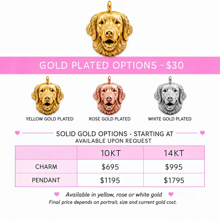 Custom Dog Sculptural Necklace from Your Photo