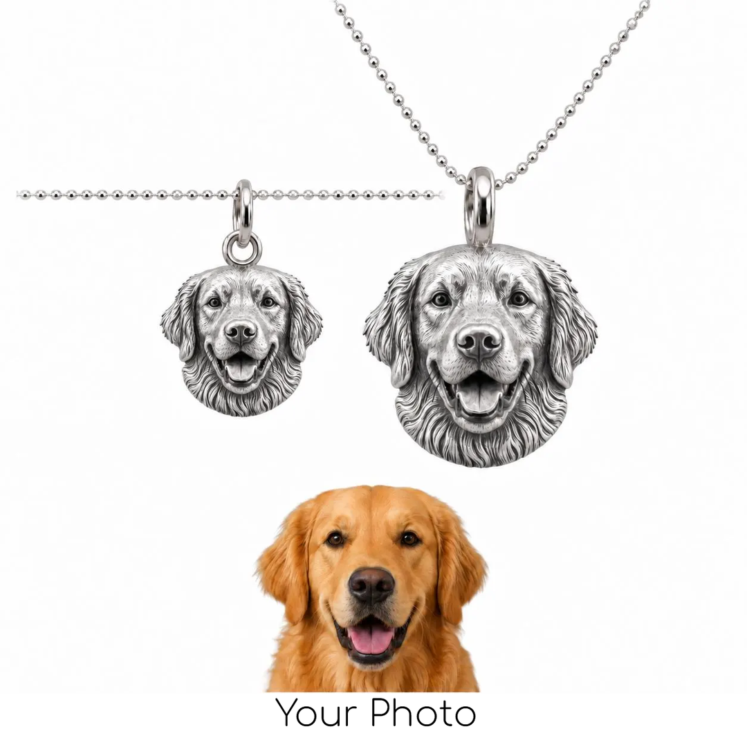 Custom Dog Sculptural Necklace from Your Photo