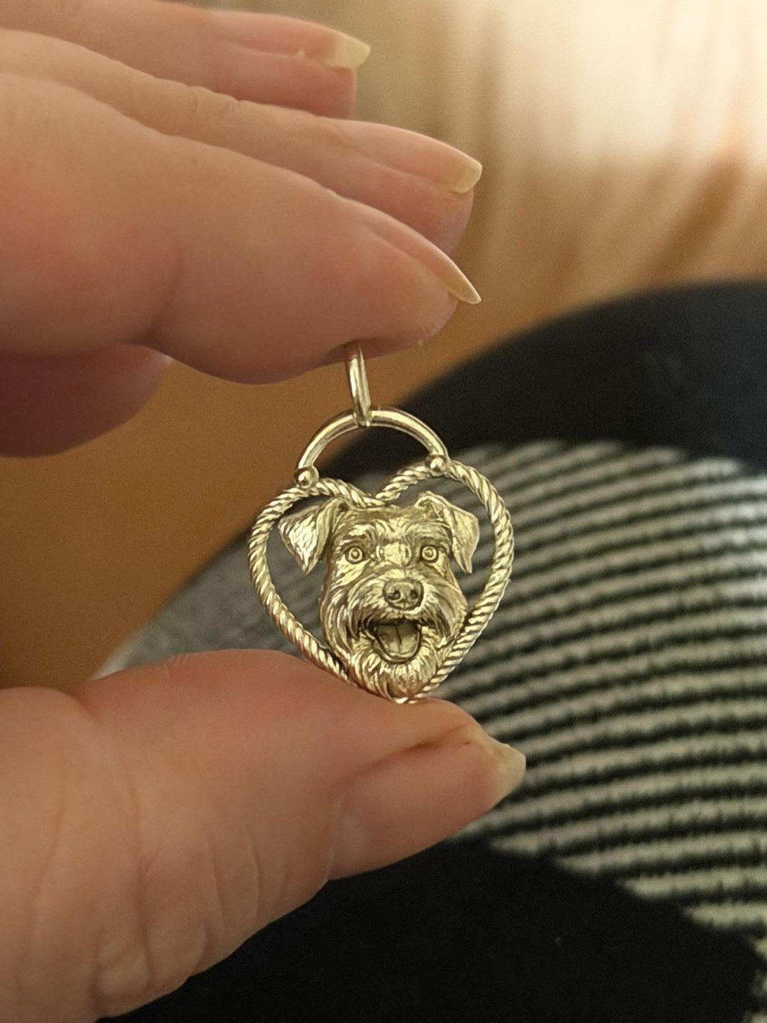 Custom High-Relief Pet Heart Portrait Pendant Necklace