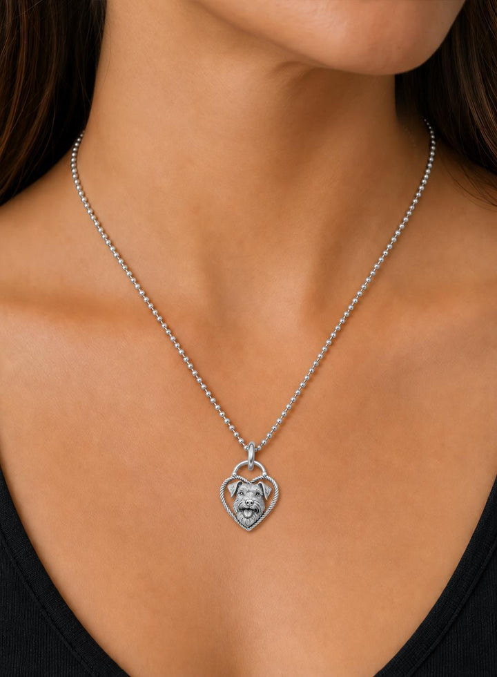 Custom High-Relief Pet Heart Portrait Pendant Necklace