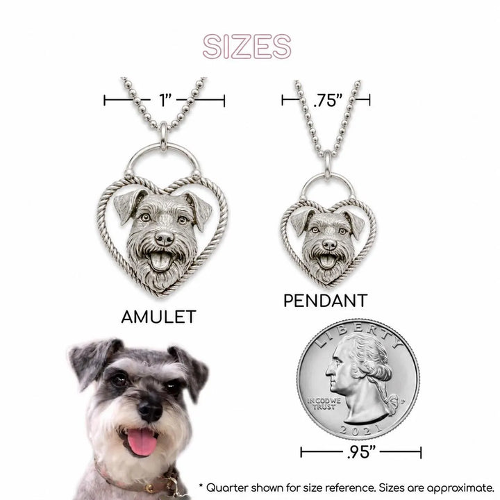 Custom High-Relief Pet Heart Portrait Pendant Necklace