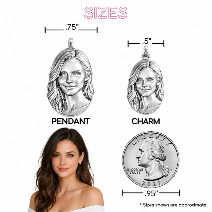 Custom Person Sculptural Portrait Charm