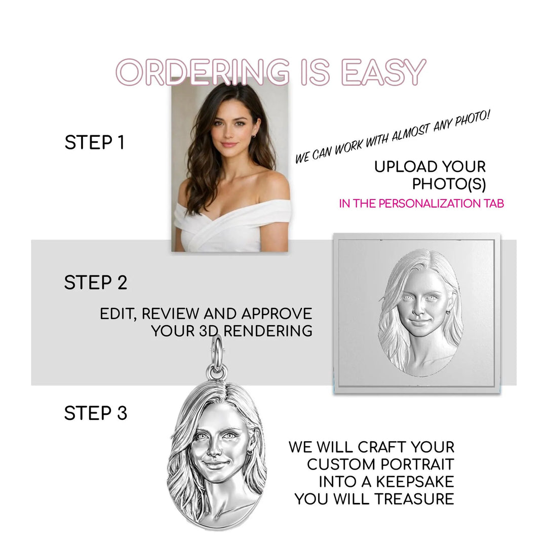 Custom Person Sculptural Portrait Charm