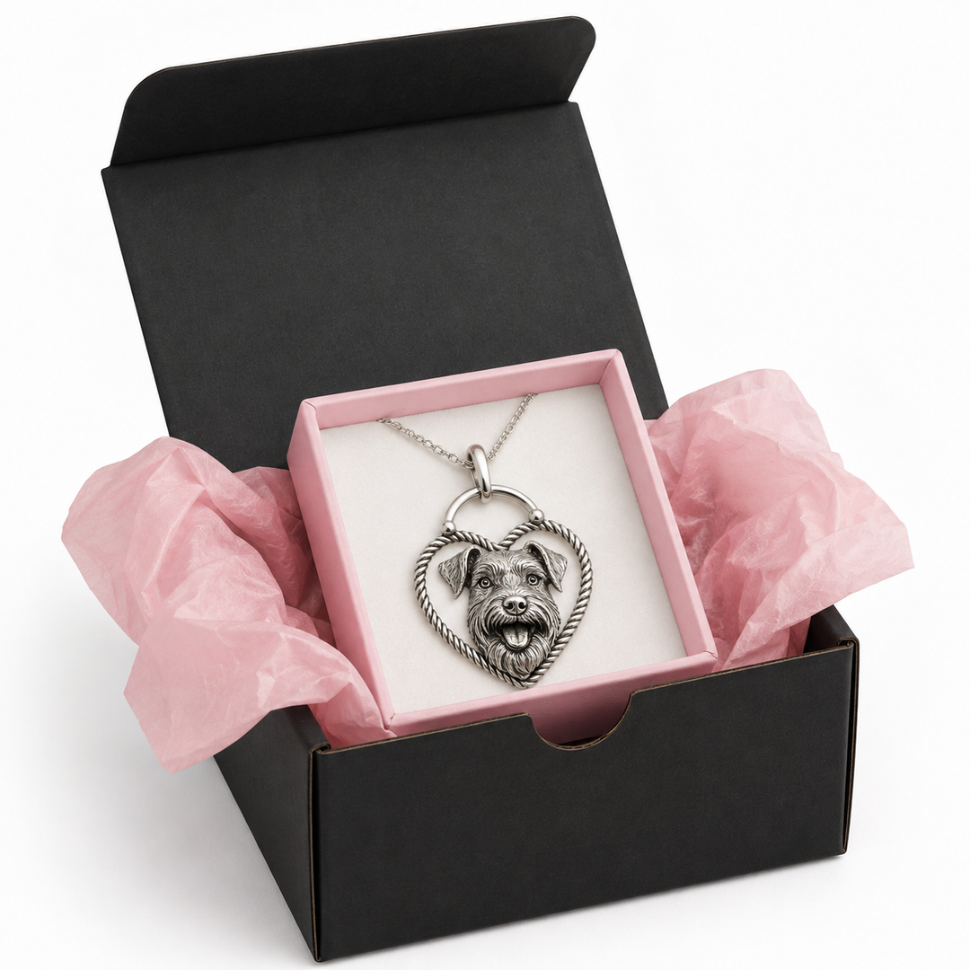 Custom High-Relief Pet Heart Portrait Necklace