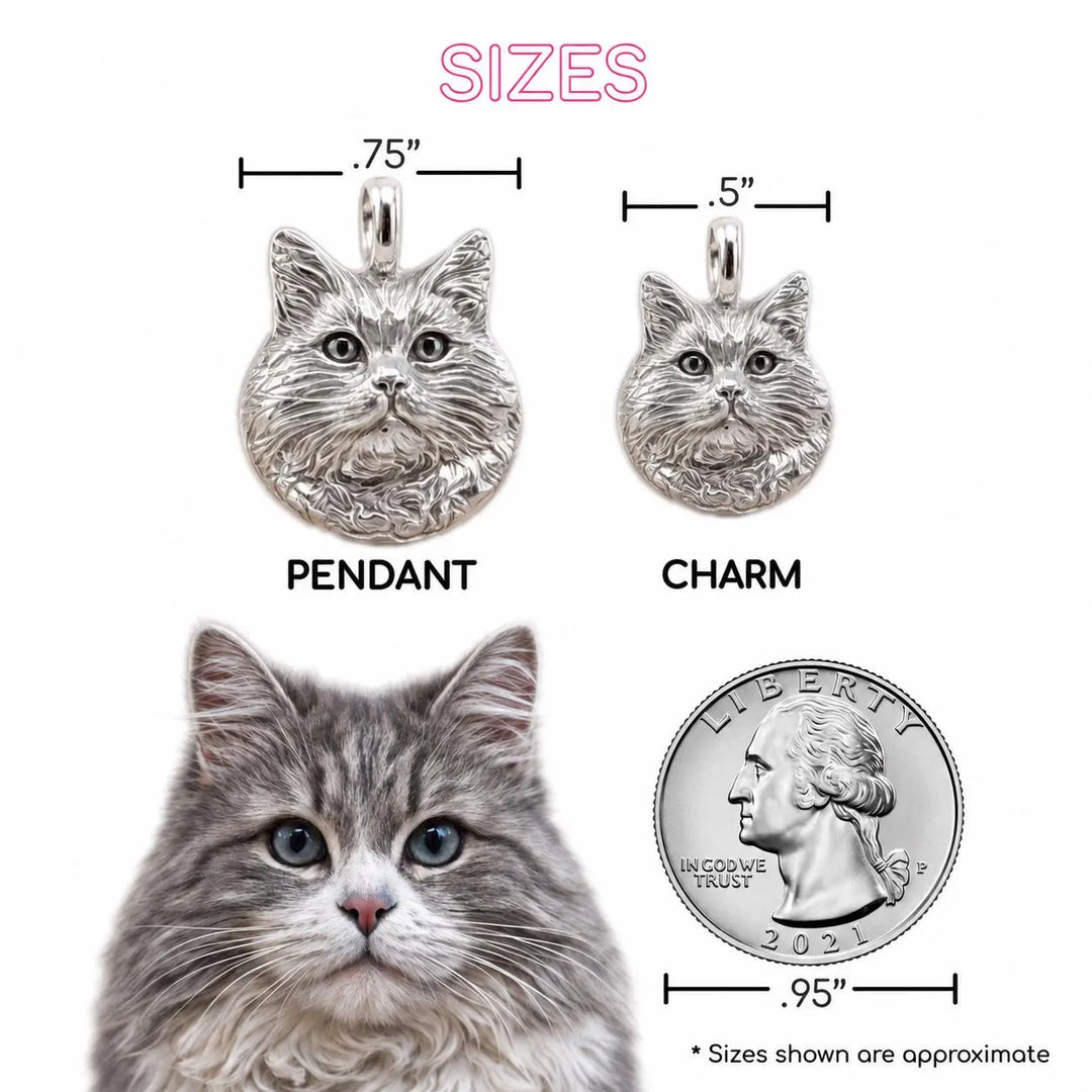 Custom Realistic Cat Sculptural Portrait Charm