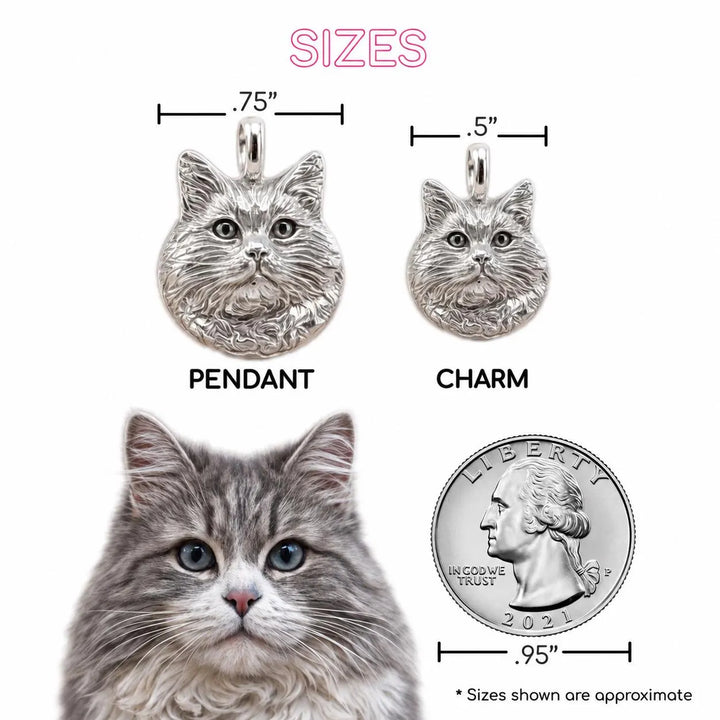 Custom Realistic Cat Sculptural Portrait Charm