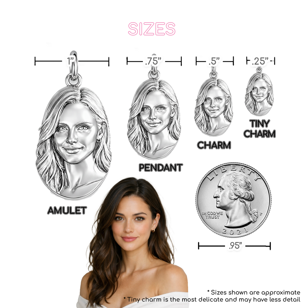 Custom Sterling Silver Charm, Pendant, or Amulet Necklace or Bracelet  – Handmade from Your Photo