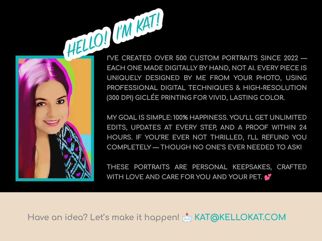 Custom POP Pet Portrait from Your Photo