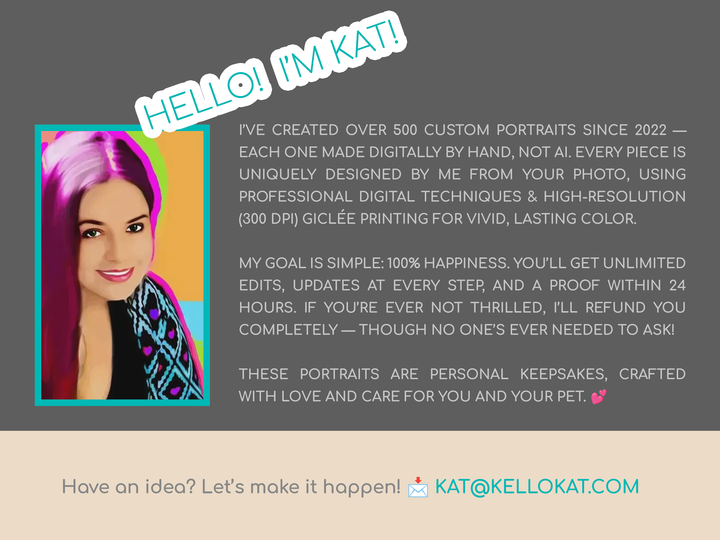 Custom Pet Portrait – Pop Ombre Style
