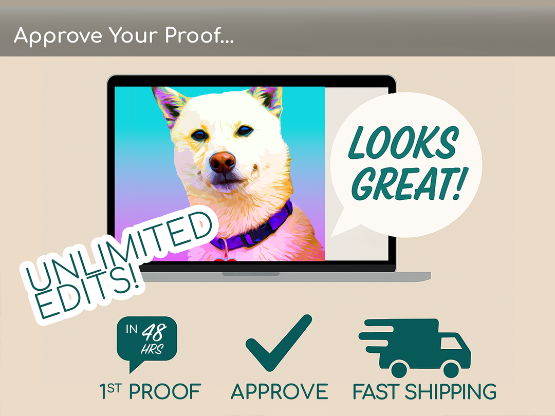 Custom Pet Portrait – Pop Ombre Style