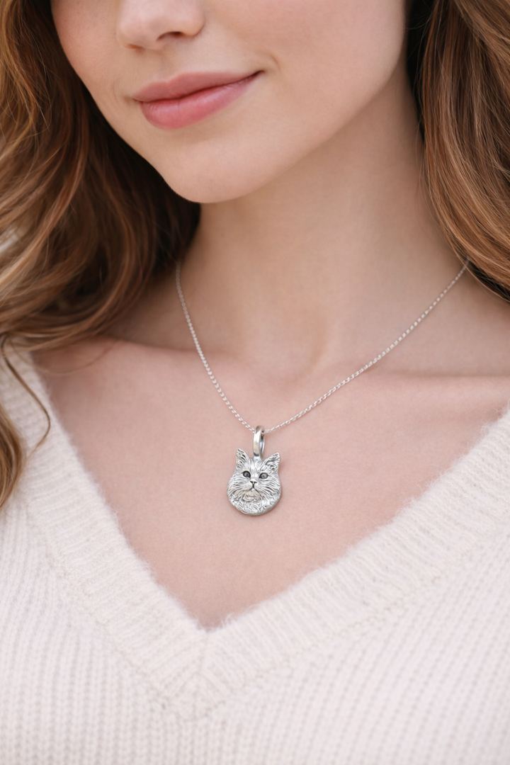 Custom Sterling Silver Charm, Pendant, or Amulet Necklace or Bracelet  – Handmade from Your Photo