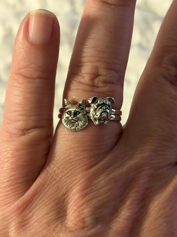 Custom Sculptural Stackable Portrait Rings