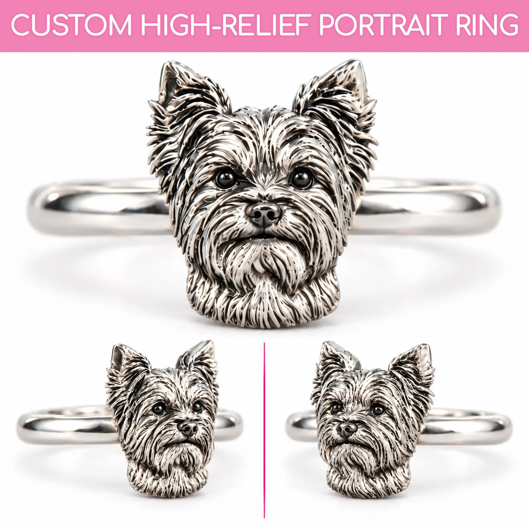 Custom Sculptural Stackable Portrait Rings