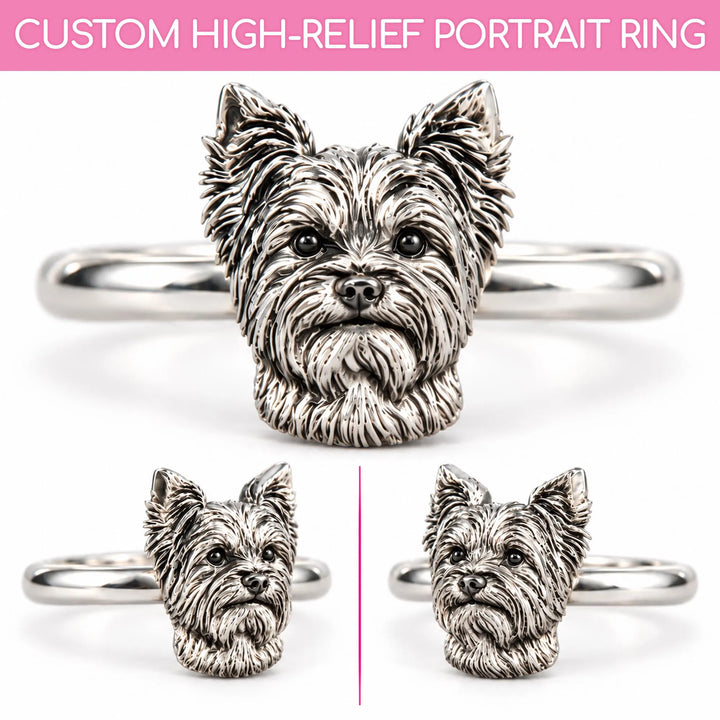 Custom Sculptural Stackable Portrait Rings