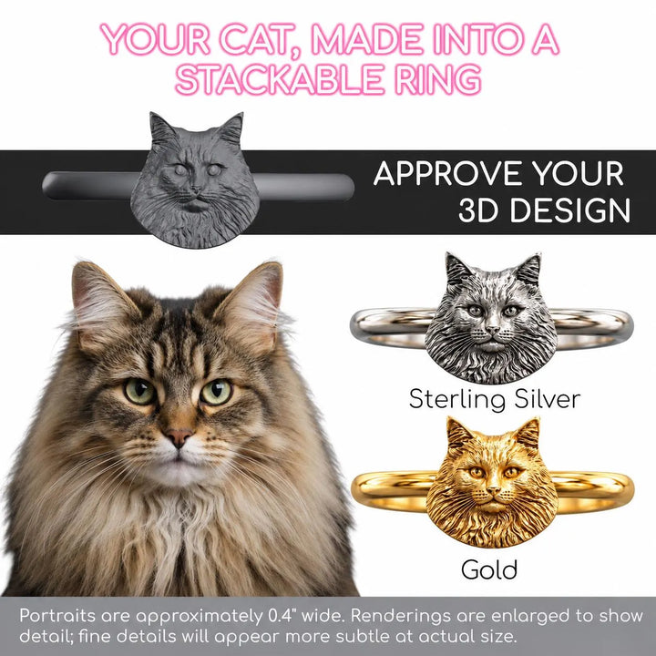 Custom Sculptural Stackable Portrait Rings