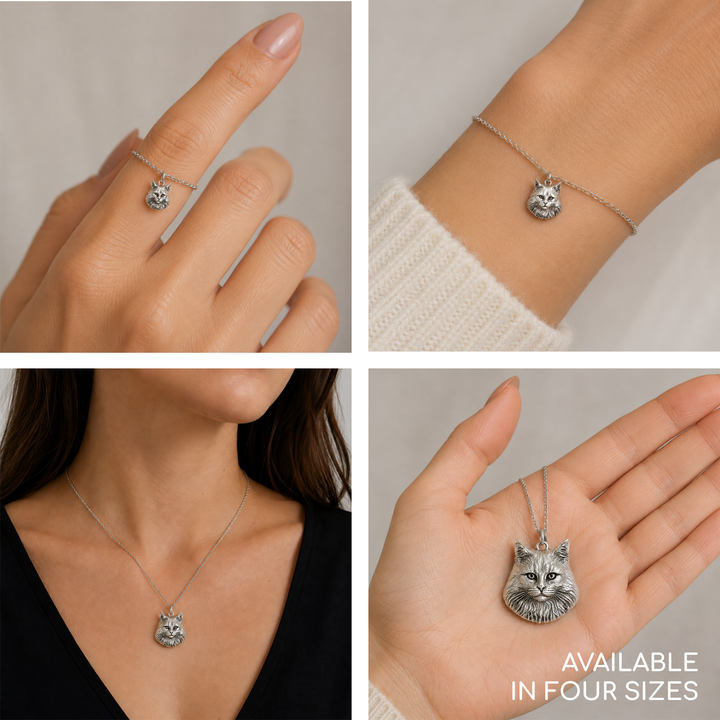 Custom Cat Sculptural Portrait Charm