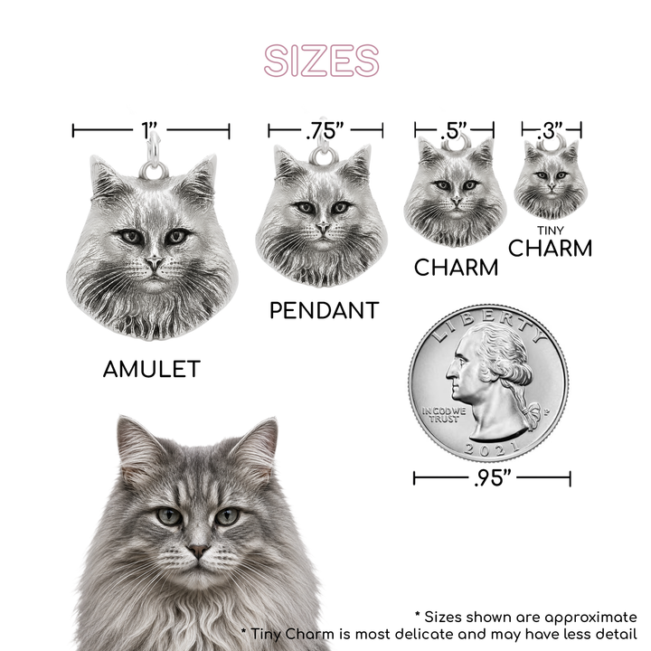Custom Cat Sculptural Portrait Charm