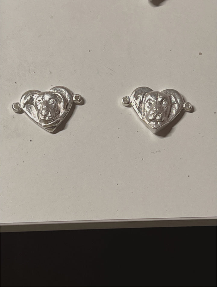 Custom Pet or Person Portrait Bracelet | Handmade Sterling Silver Heart Bracelet From Your Photo